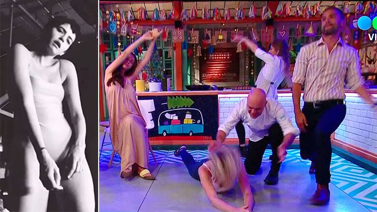 La divertida "payasada" de Zaira Nara, Chino Leunis y todo Morfi al imitar el exótico baile de Calu Rivero