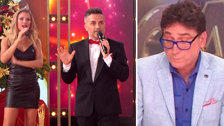 El divertido cruce de Ángel de Brito, Laurita Fernández y Oscar Mediavilla en Cantando 2020