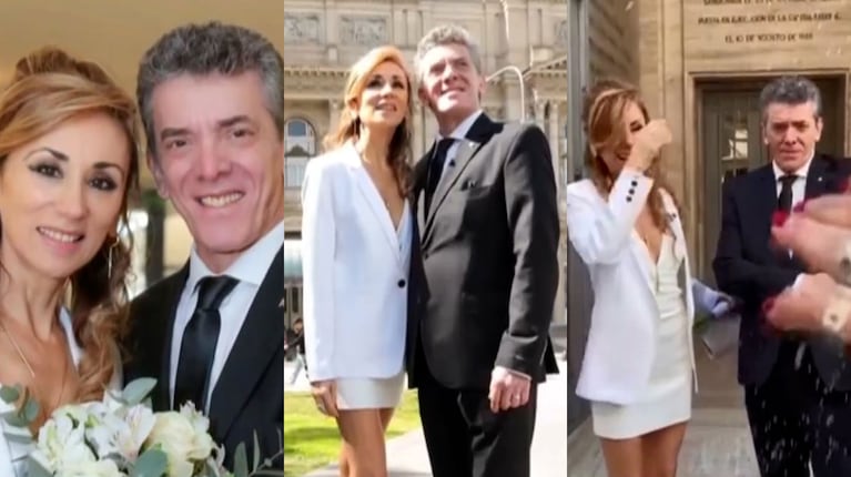 Maximiliano Guerra se casó en secreto con su novia bailarina, Myriam Barroso: las fotos del Civil