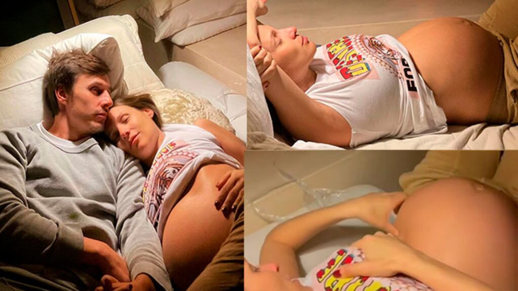 Pampita mostró su pancita de 8 meses y cómo se mueve su beba