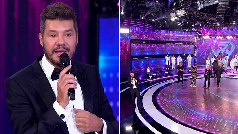 Marcelo Tinelli se emocionó con el homenaje de los músicos al personal médico