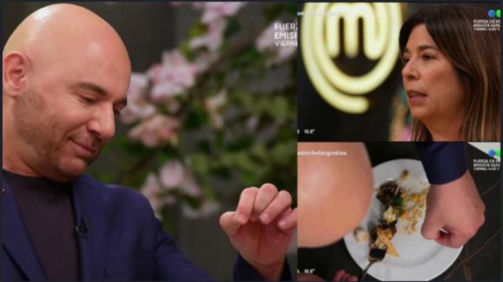 Germán Martitegui, sorprendido, al encontrar un cabello en el plato de María O'Donnell: "¿Te habías atado el pelo?"