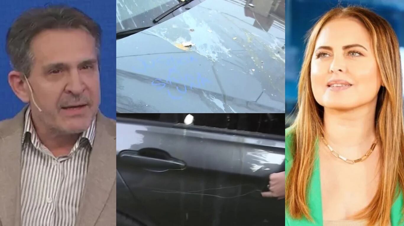 Así quedó el auto de Lotocki tras la muerte de Silvina Luna con una fuerte inscripción