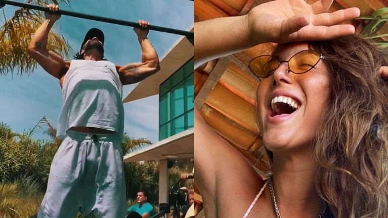 Luciano Castro se mostró entrenando y Flor Vigna le dedicó un piropo