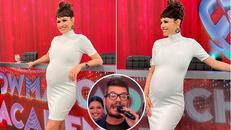 Pampita sorprendió con su exclusivo vestido blanco, a una semana de dar a luz