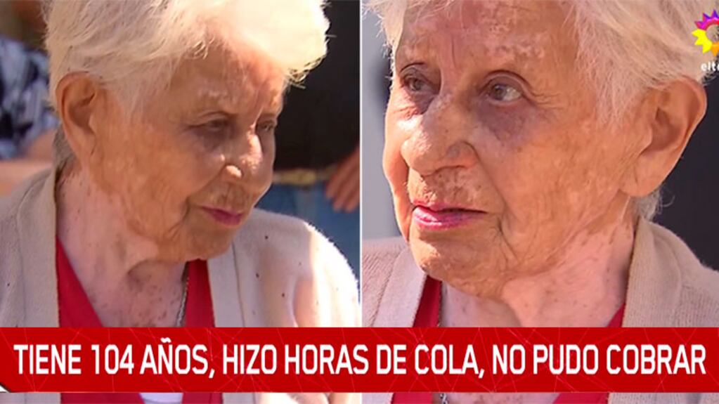 ¡Indignante! Una abuela de 104 años hizo horas de cola y no puedo cobrar la jubilación