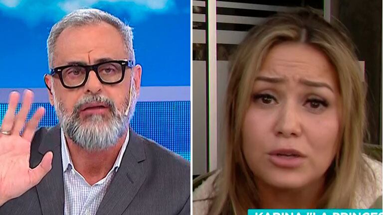 El incómodo cruce entre Jorge Rial y Karina la Princesita en vivo