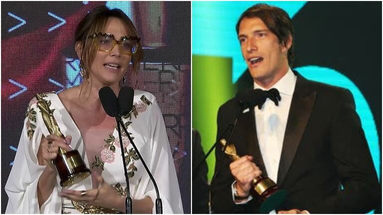 Verónica Lozano e Iván de Pineda ganaron como conductores mejor vestidos en los Martín Fierro de la Moda