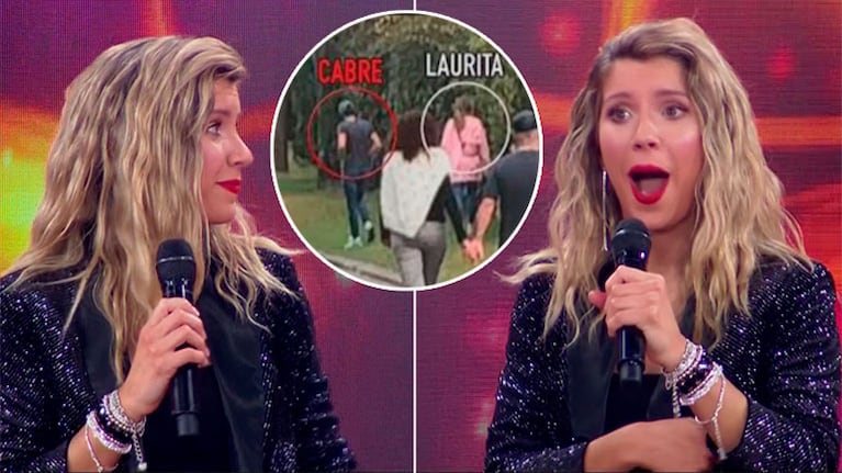 La pícara reacción de Laurita cuando mostraron en pantalla gigante la foto de su reencuentro con Nicolás Cabré