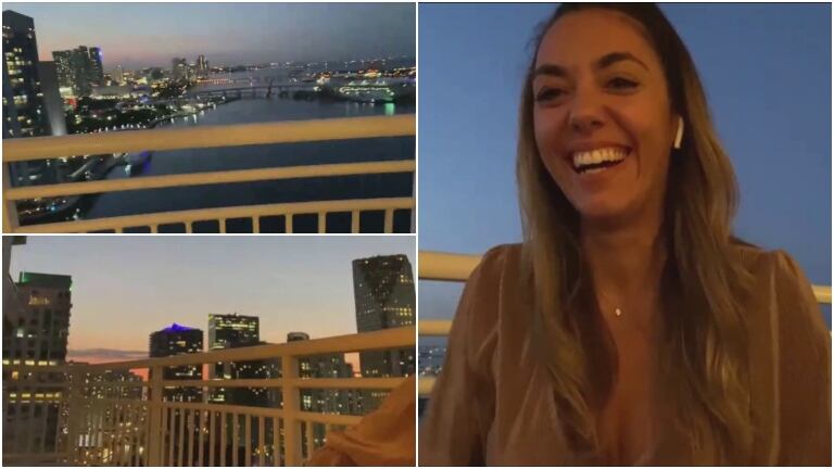 Floppy Tesouro mostró en Bienvenidos a Bordo la increíble vista del departamento donde pasa la cuarentena con su familia en Miami