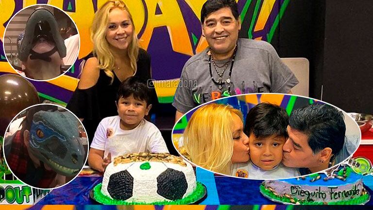 Diego Maradona festejó el cumpleaños de Dieguito Fernando junto a Verónica Ojeda: el video