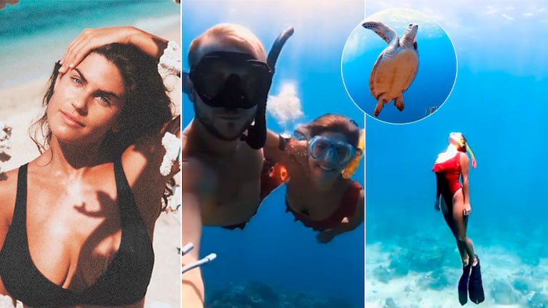 Las aventuras en el fondo del mar de Luli Torn, junto a su novio instructor de buceo, en Indonesia