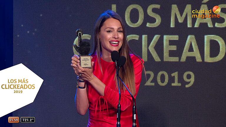 Pampita, el Oro en Los Más Clickeados 2019
