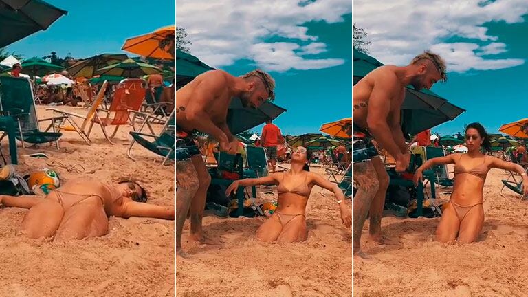 ¡Sus días en Brasil! El divertido video de Flor Vigna simulando ser una muñeca inflable que cobra vida