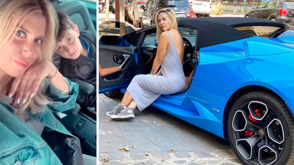 El video de la grave imprudencia de Wanda Nara, que se filmó mientras estaba al volante de una Lamborghini