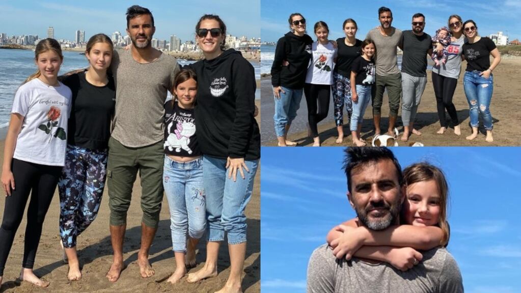 Las vacaciones Mica Viciconte y Fabián Cubero con sus hijas en Mar del Plata: "Finde feliz en La Feliz"