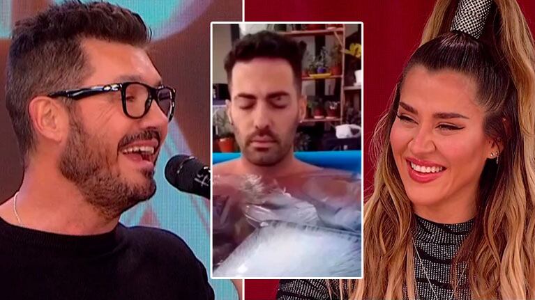 Picante chicana de Marcelo Tinelli a Jimena Barón al ver a su ex Mauro Caiazza haciendo terapia de hielo