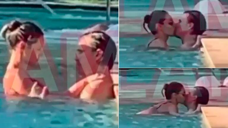 ¡Apasionados! El video de Pampita, a los besos con Roberto García Moritán en la pileta, tras el anuncio de casamiento
