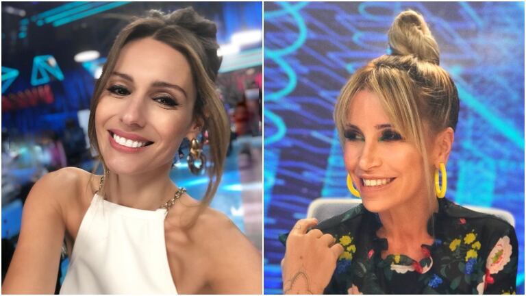 Florencia Peña y Pampita apostaron por el pelo recogido en el Súper Bailando