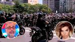 Incidentes en la avenida 9 de julio entre la policía y seguidores de Diego Maradona