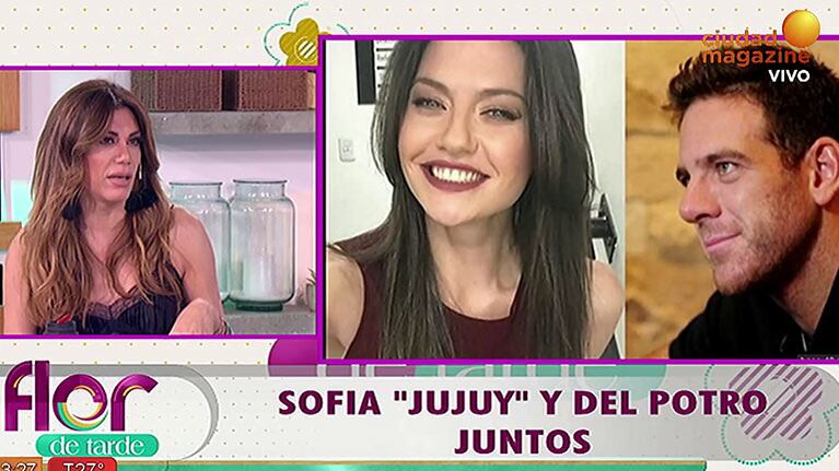La reacción de Jujuy Jiménez, tras las fotos y videos muy cerca de Juan Martín del Potro
