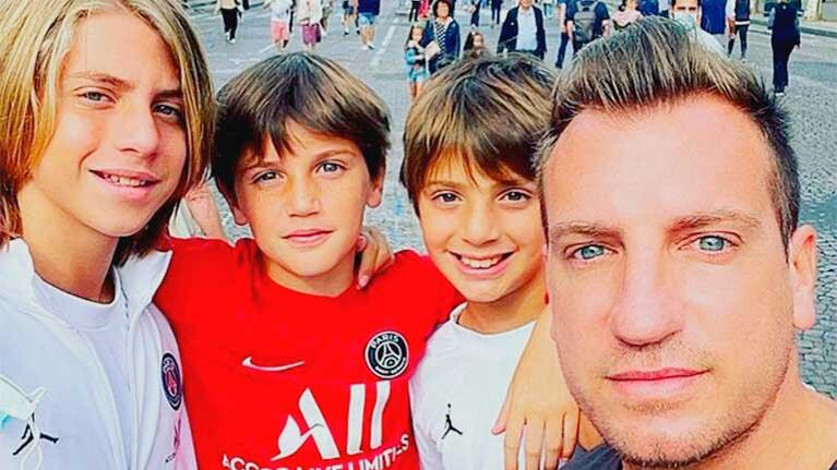 Maxi López mostró cómo cuida a sus hijos mientras le hace el aguante a Wanda Nara