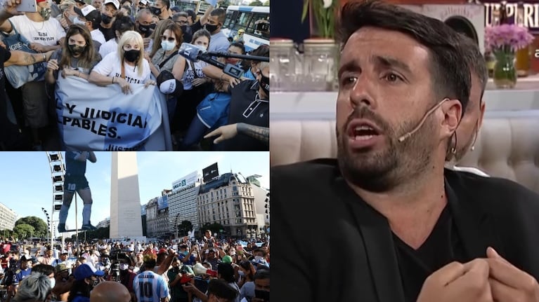 Flavio Azzaro, enojadísimo sobre la movilización pidiendo Justicia para Maradona: "¡No podés llamar a una marcha en medio de una pandemia!"