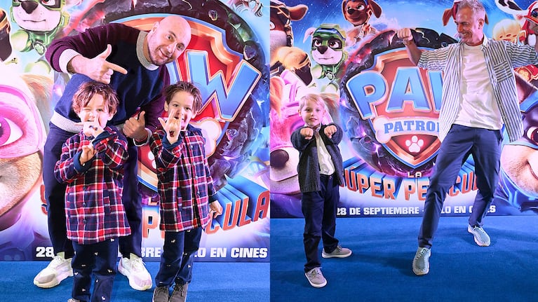 Marley y Mirko disfrutaron la avant premiere de Paw Patrol, La Súper Película