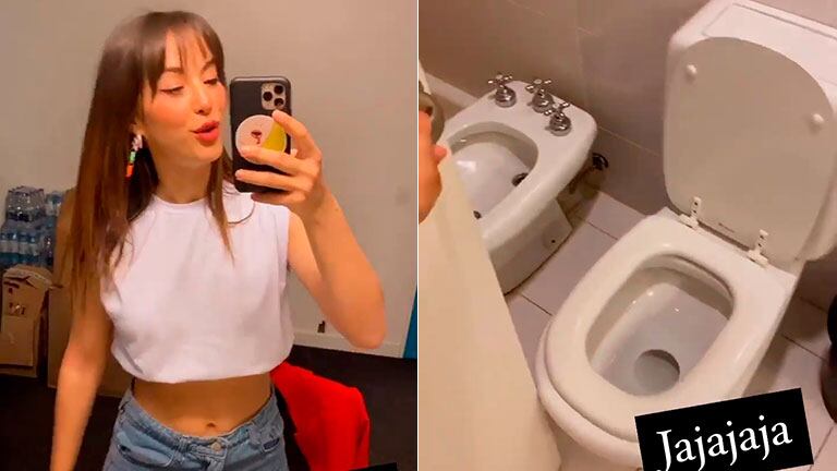  Flor Vigna mostró el insólito detalle del baño de su camarín que la preocupa