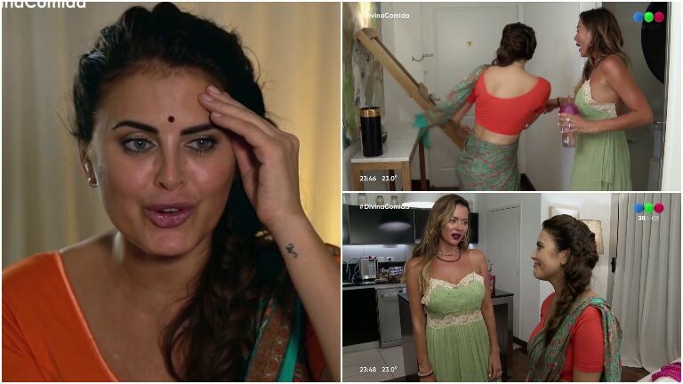 Karina Jelinek le rompió un cuadro a Silvina Luna en Divina Comida