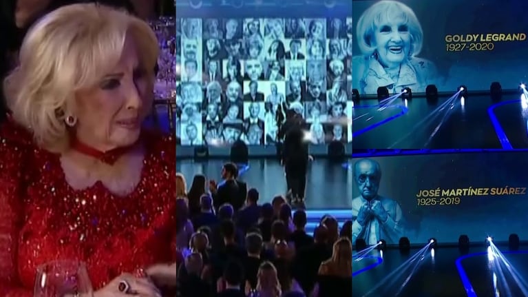 Mirtha Legrand quebró en llanto en el in memoriam de los Martín Fierro: el recuerdo de sus hermanos Goldy y José Martínez Suárez