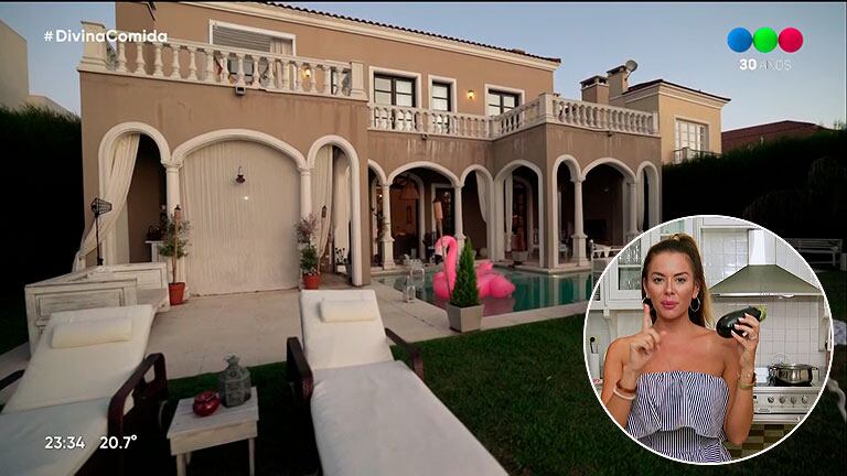 Karina Jelinek mostró su increíble mansión con piscina propia y vista a un lago artificial