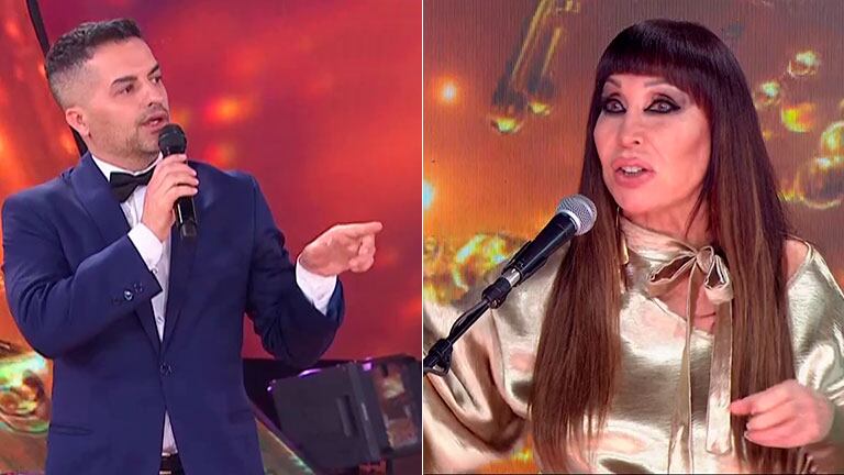 Tenso chispazo de Moria Casán con Ángel de Brito en Cantando 2020