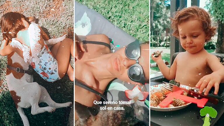 El día de verano anticipado de la China Suárez con sus hijas, Rufina y Magnolia
