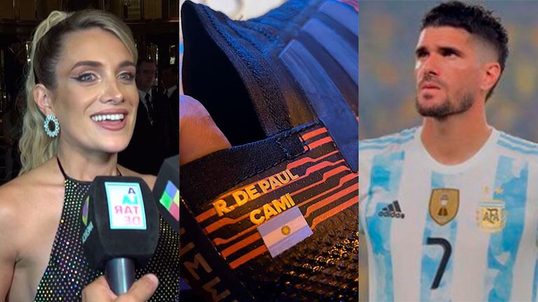 Camila Homs se enteró en plena nota que Rodrigo de Paul regaló los botines que le había dedicado cuando eran novios