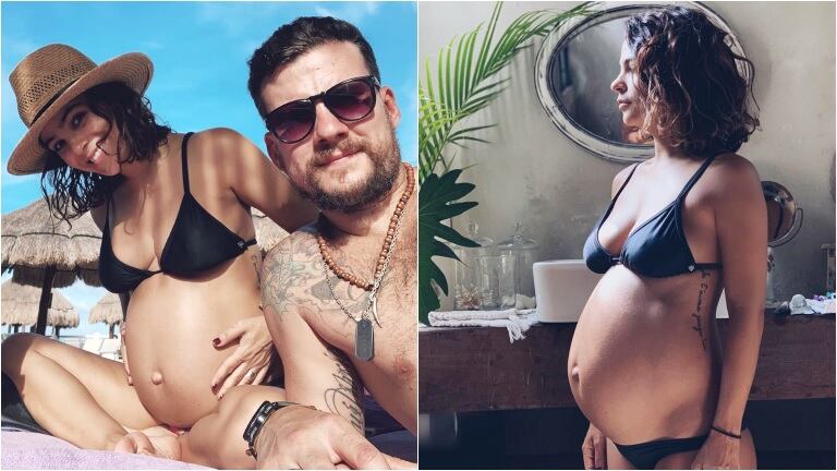 El video súper tierno de Agustina Cherri luciendo su pancita de embarazada