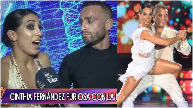 Cinthia Fernández, furiosa con la devolución del jurado en el cha cha pop, apuntó contra el Polaco