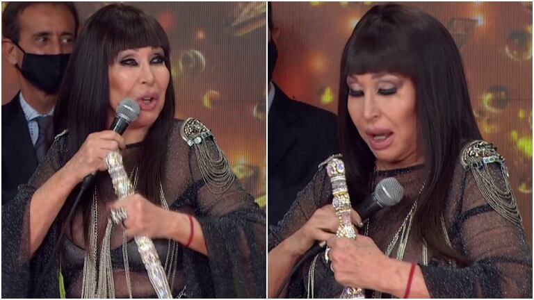 A Moria Casán se le escapó una teta en Cantando 2020: "Qué me importa, mi amor"