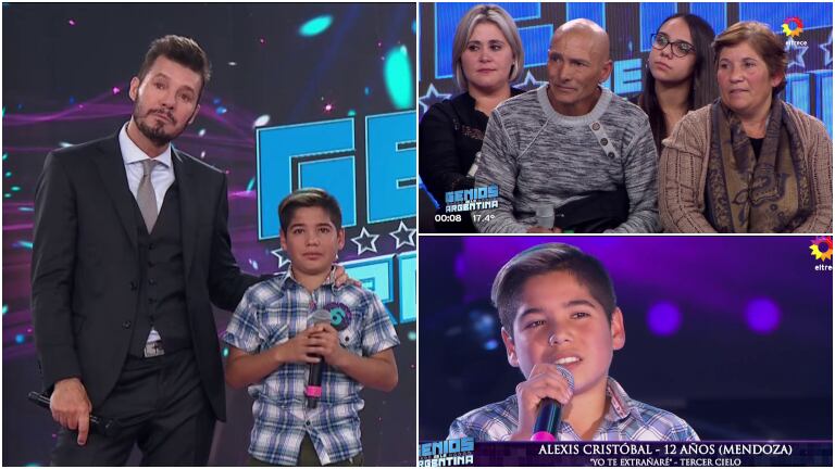 Tinelli se sensibilizó por la actuación de Alexis Cristóbal en Genios de la Argentina