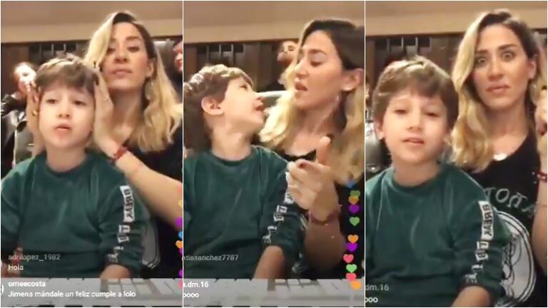 La reacción de Jimena Barón cuando Momo escuchaba uno de sus hits