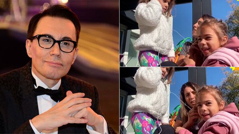 ¡Qué personajes! Las hijas de Cinthia Fernández le coparon el móvil a su mamá y opinaron de Marcelo Polino