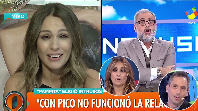 Picante cruce en vivo de Pampita con Jorge Rial y todo Intrusos por Pico Mónaco: “Ustedes mienten con malicia”