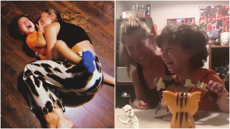 Jimena Barón compartió videos de su reencuentro con Momo tras sus vacaciones con Mauro Caiazza