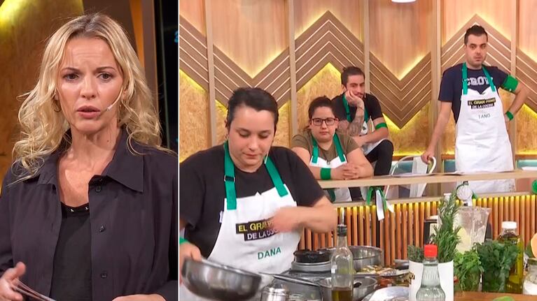 El feroz cruce entre los participantes de El gran premio de la cocina que sorprendió a Carina Zampini