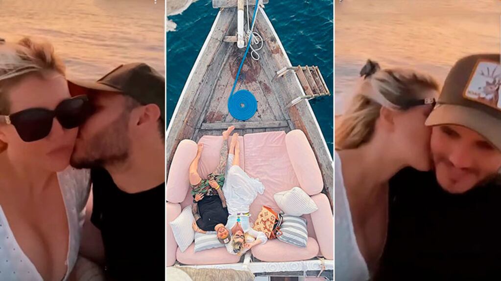 ¡Viaje soñado! El romántico y súper mimoso paseo de Wanda Nara y Mauro Icardi en un rústico velero por el mar de Tanzania