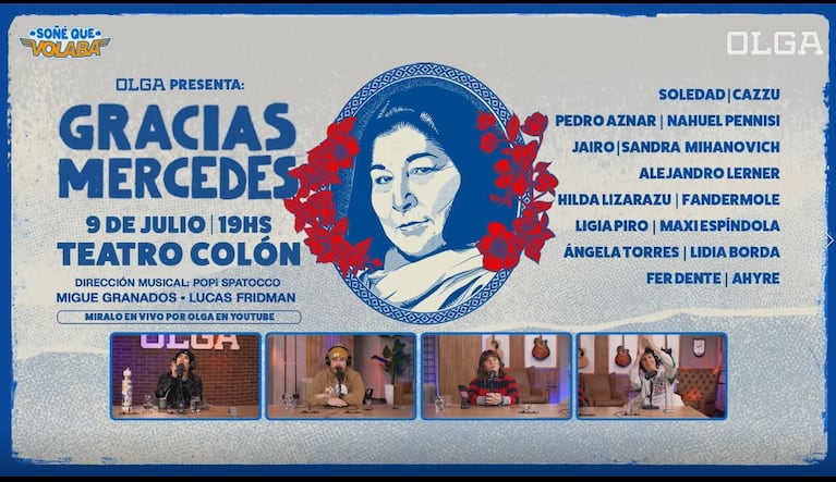 “Gracias Mercedes”: OLGA presenta un homenaje a Mercedes Sosa desde el Teatro Colón con entrada solidaria