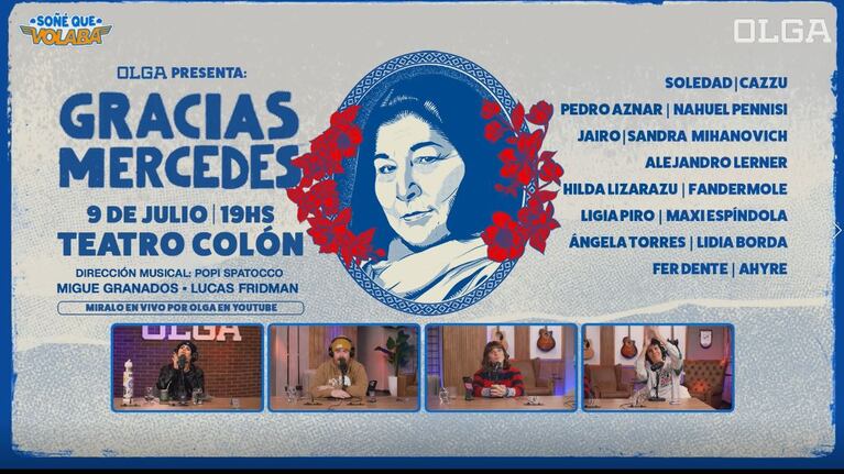 “Gracias Mercedes”: OLGA presenta un homenaje a Mercedes Sosa desde el Teatro Colón con entrada solidaria