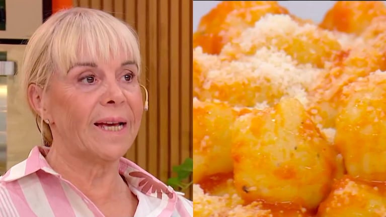 Claudia Villafañe hizo sus ñoquis de la Tata en vivo: receta y palitos para Dalma y Gianinna Maradona