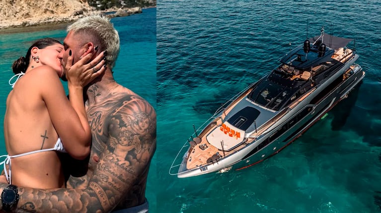 China Suárez y Mauro Icardi navegan en un yate de lujo alrededor de Ibiza.