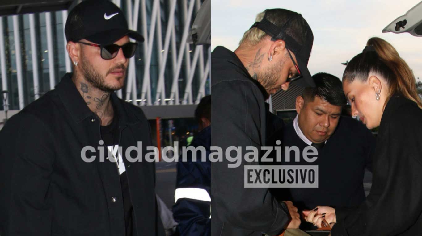 Así llegaron China Suárez y Mauro Icardi a Ezeiza tras su gira por Europa